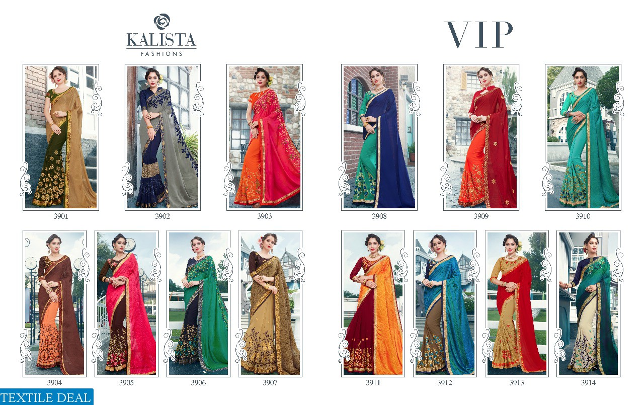 kalista VIP Wholesale party-wear Ethnic Saree